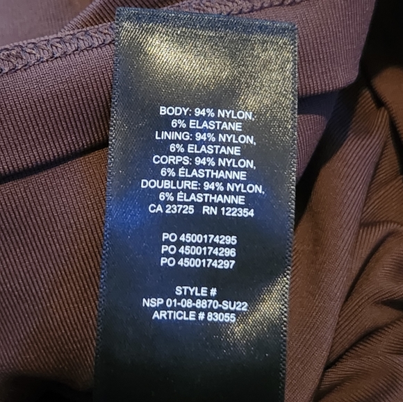 Babaton Contour Tank Mini Dress. Coffee Brown Color. Sz L. NWT. - Picture 4 of 7